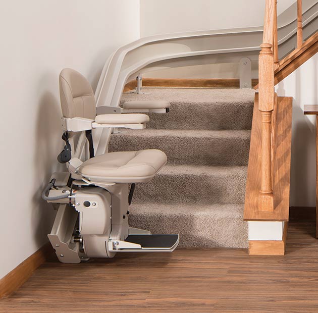 curved stair liftchair san diego ca bruno cre-2110 indoor home residential best quality dealer showroom store