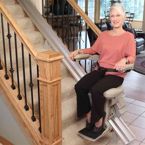 Oceanside Indoor straight rail stair chair lift