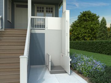 San Diego Wheelchair Elevators are VPL Vertical Platform Lifts for mobile home porch